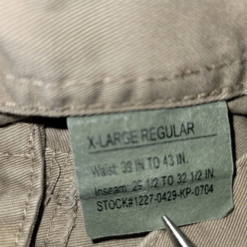 Rothco Battle Men Vintage XL Paratrooper‎ Khaki Military Cargo Pant Y2K Gorpcore